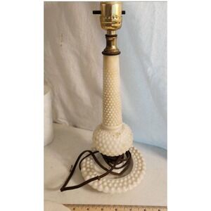 Vintage Milk Glass Hobnail Desk Lamp